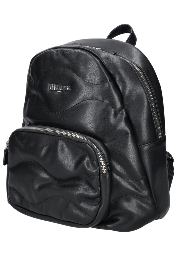 Blauer Taschen Lederimitat Schwarz