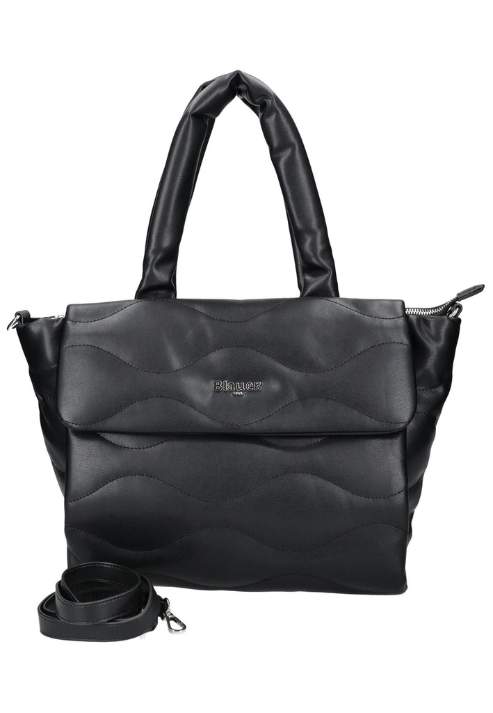 Blauer Taschen Lederimitat Schwarz