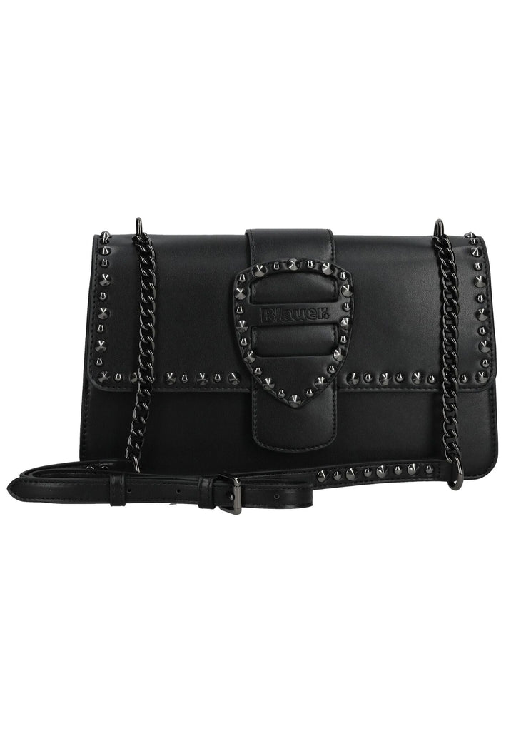 Blauer Taschen Lederimitat Schwarz