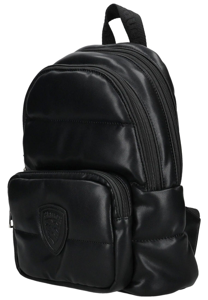 Blauer Taschen Lederimitat Schwarz