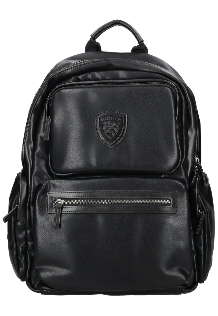 Blauer Taschen Lederimitat Schwarz