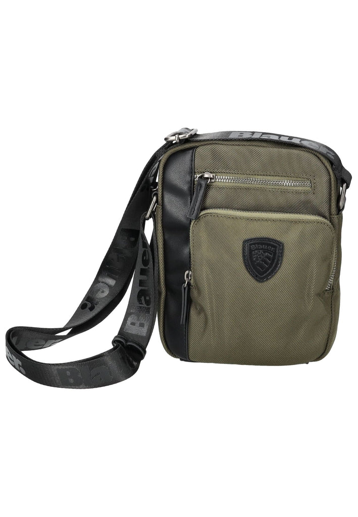 Blauer Taschen Lederimitat/Textil Military