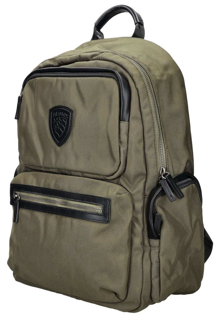 Blauer Taschen Lederimitat/Textil Military