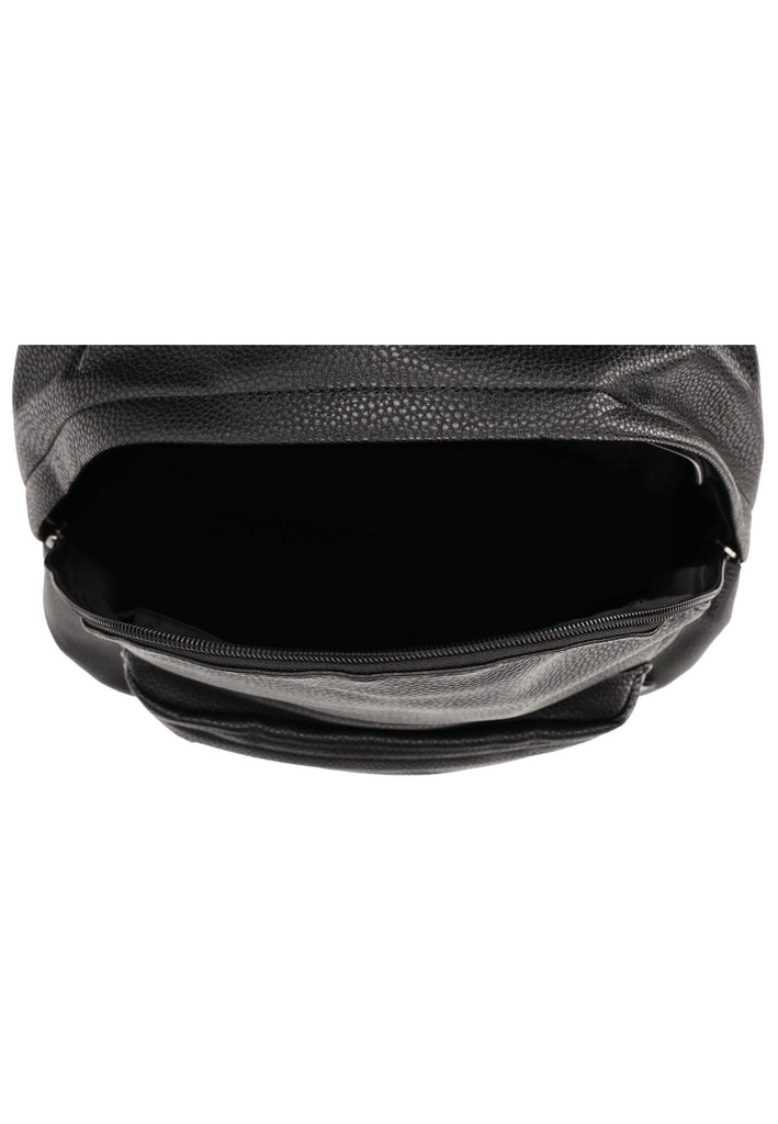 Blauer Taschen Lederimitat/Textil Schwarz