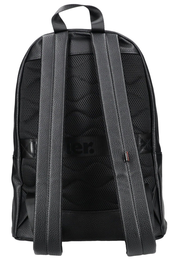 Blauer Taschen Lederimitat/Textil Schwarz