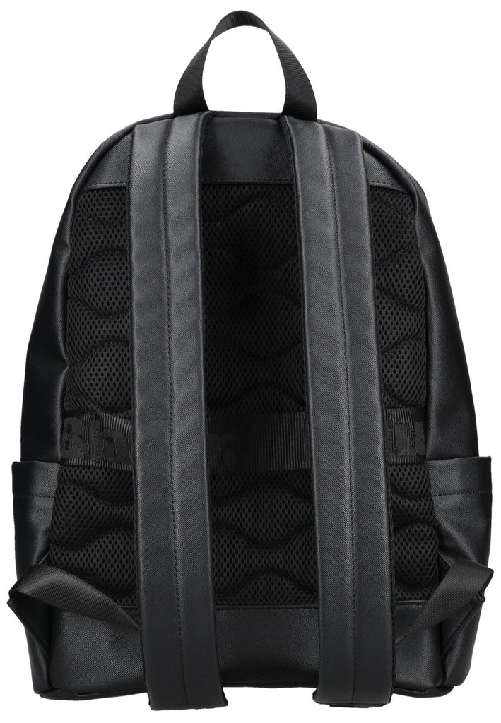 Blauer Taschen Lederimitat/Textil Schwarz