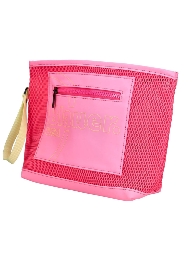 Blauer Taschen Textil Fuchsia