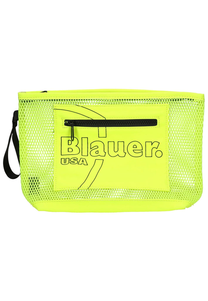 Blauer Taschen Textil Gelb