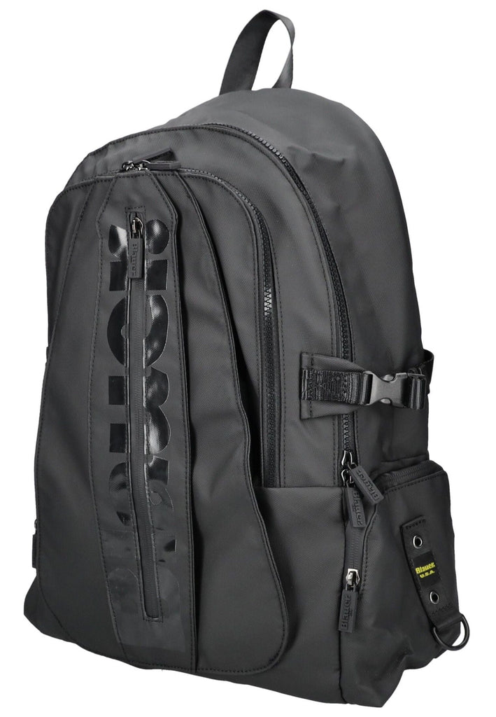 Blauer Taschen Textil Schwarz