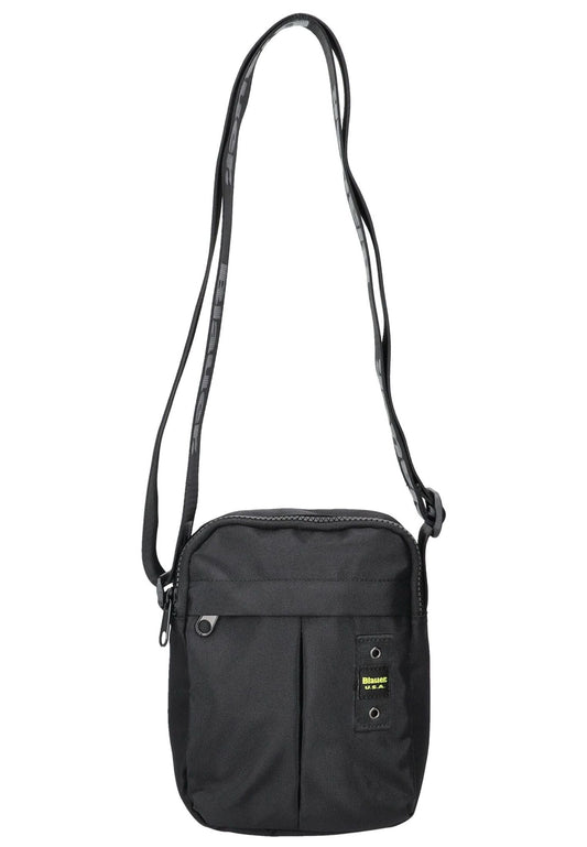 Blauer Taschen Textil Schwarz
