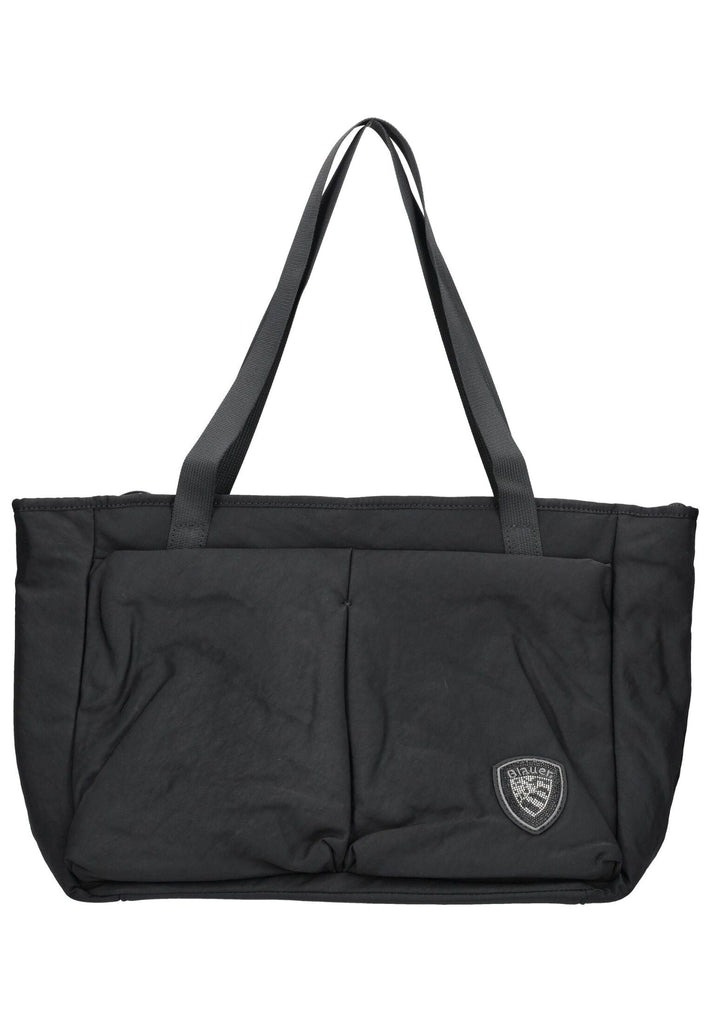 Blauer Taschen Textil Schwarz
