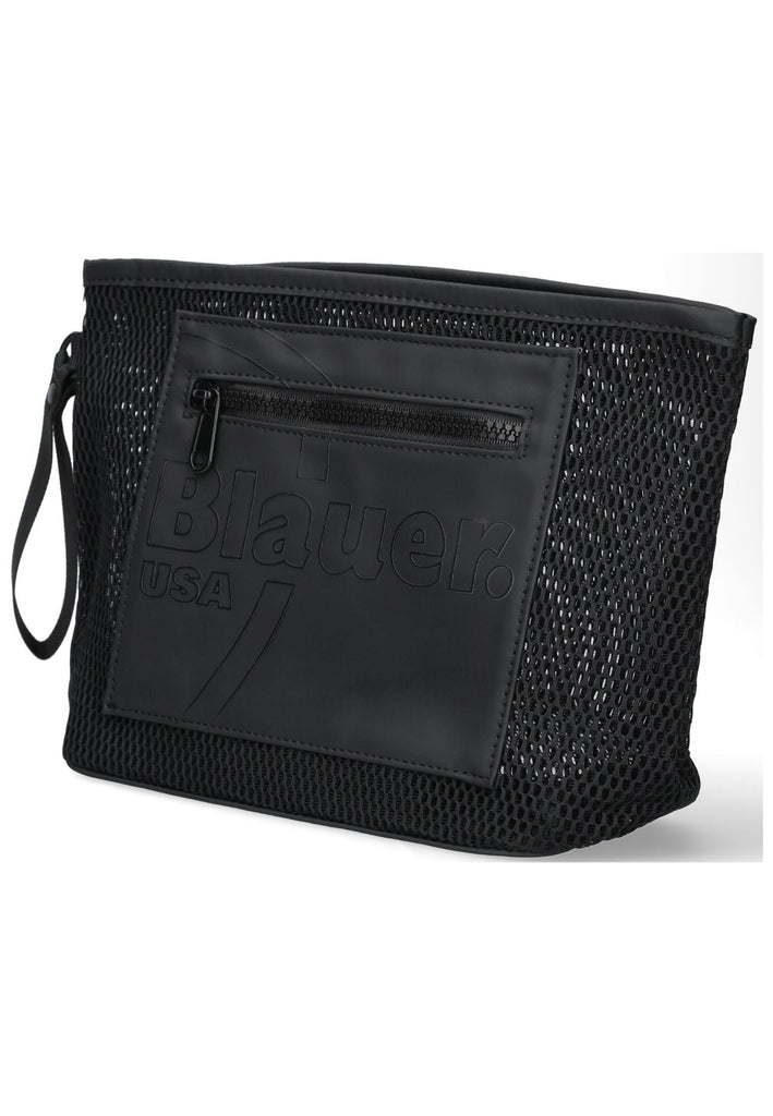 Blauer Taschen Textil Schwarz