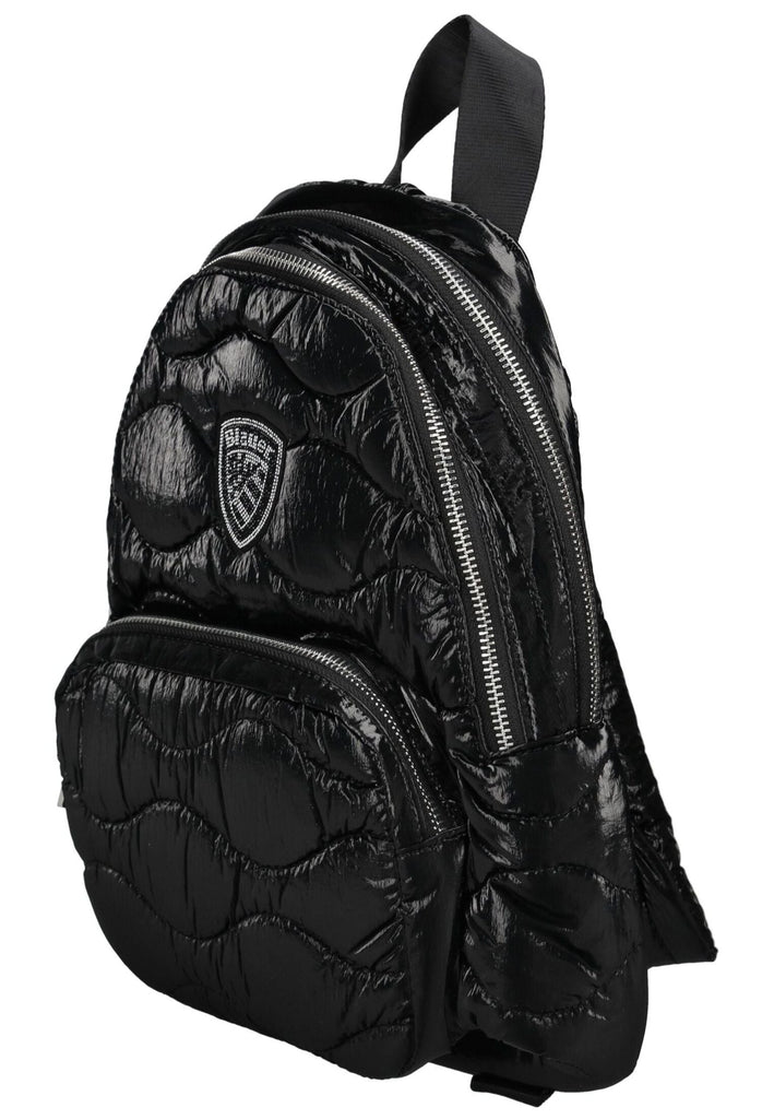 Blauer Taschen Textil Schwarz