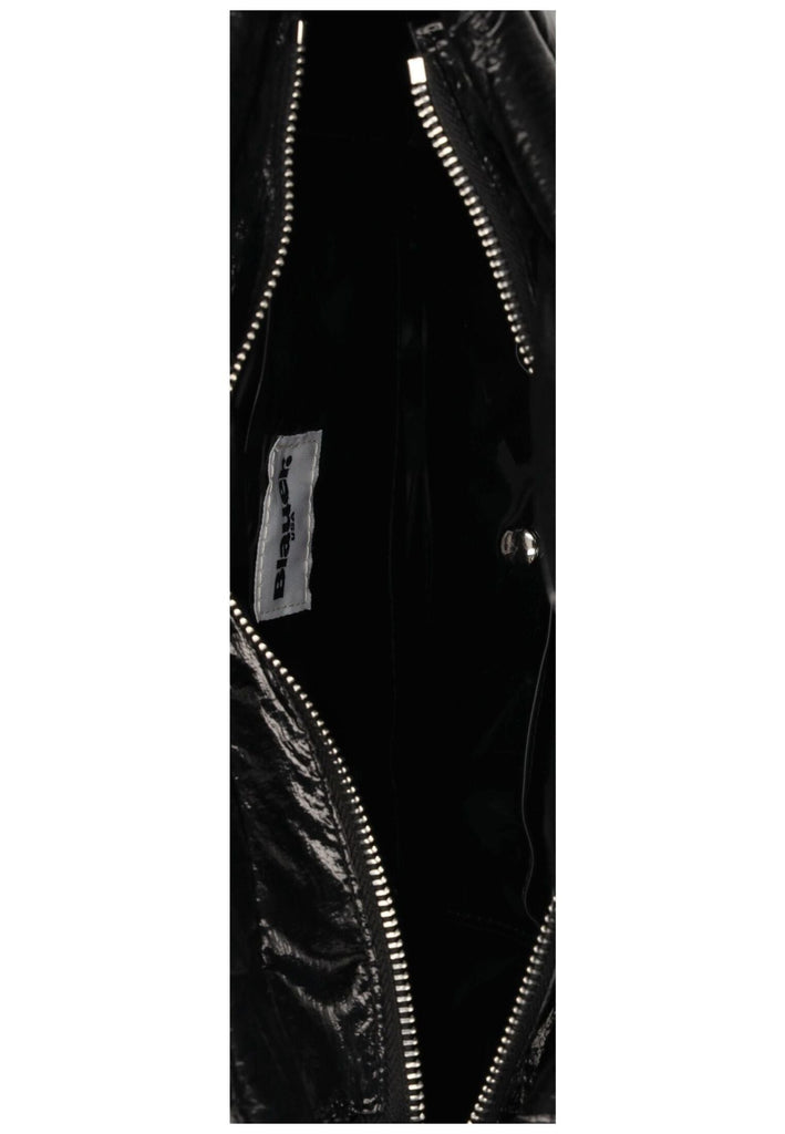 Blauer Taschen Textil Schwarz