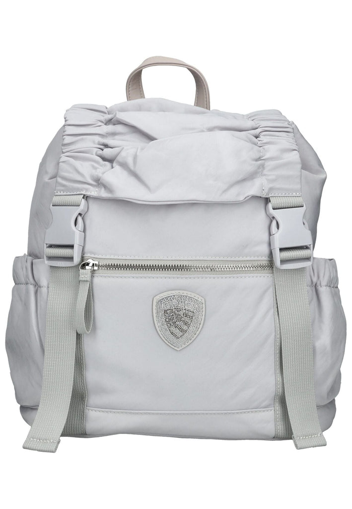 Blauer Taschen Textil Weiß