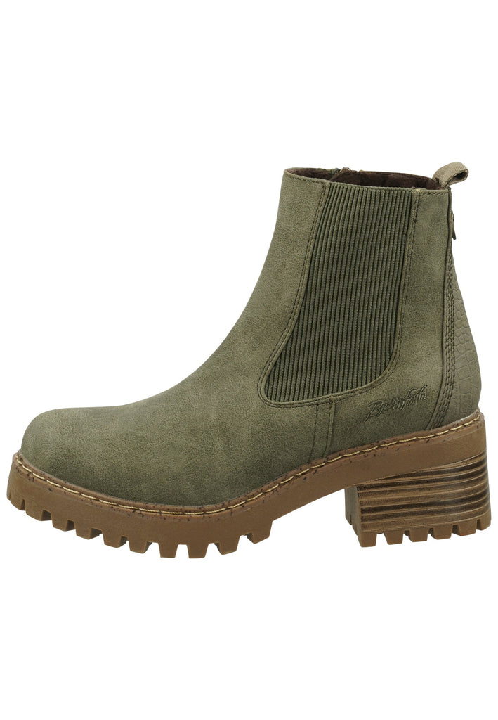Blowfish Stiefelette Lederimitat/Textil Dunkelgrün Warmfutter