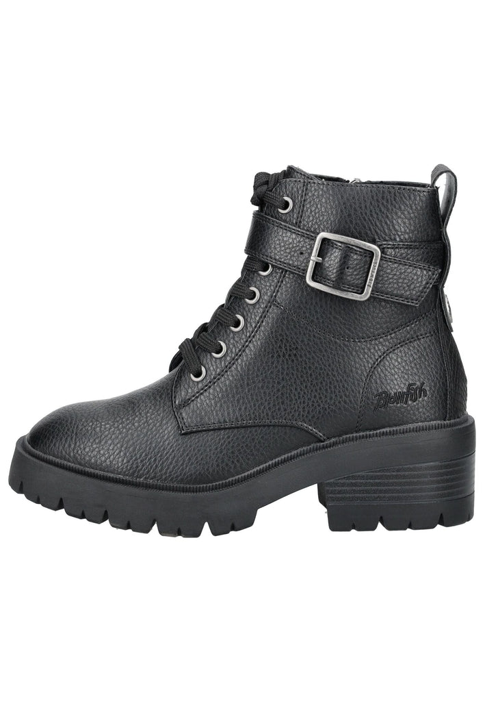 Stiefeletten Blowfish Stiefelette Lederimitat Schwarz Warmfutter