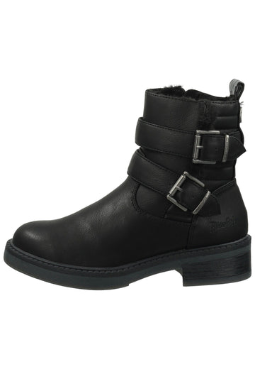 Stiefeletten Blowfish Stiefelette Lederimitat/Textil Schwarz Warmfutter