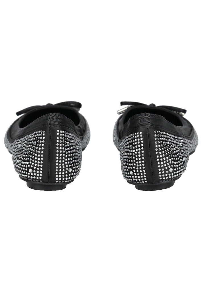 Buffalo Ballerinas Lederimitat/Textil Schwarz/Silber