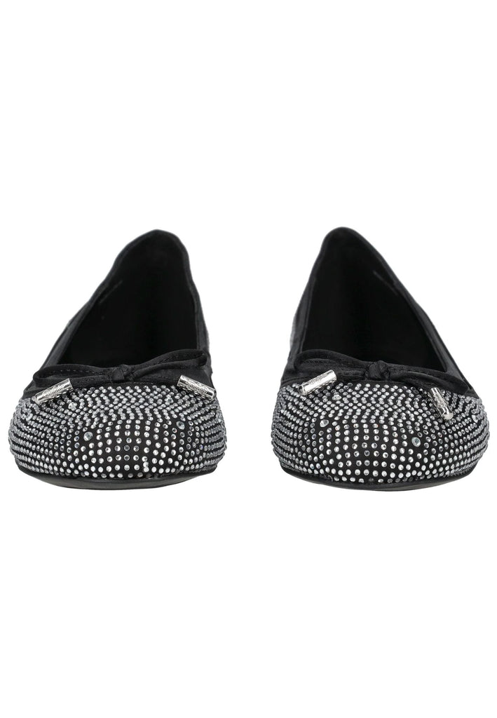 Buffalo Ballerinas Lederimitat/Textil Schwarz/Silber