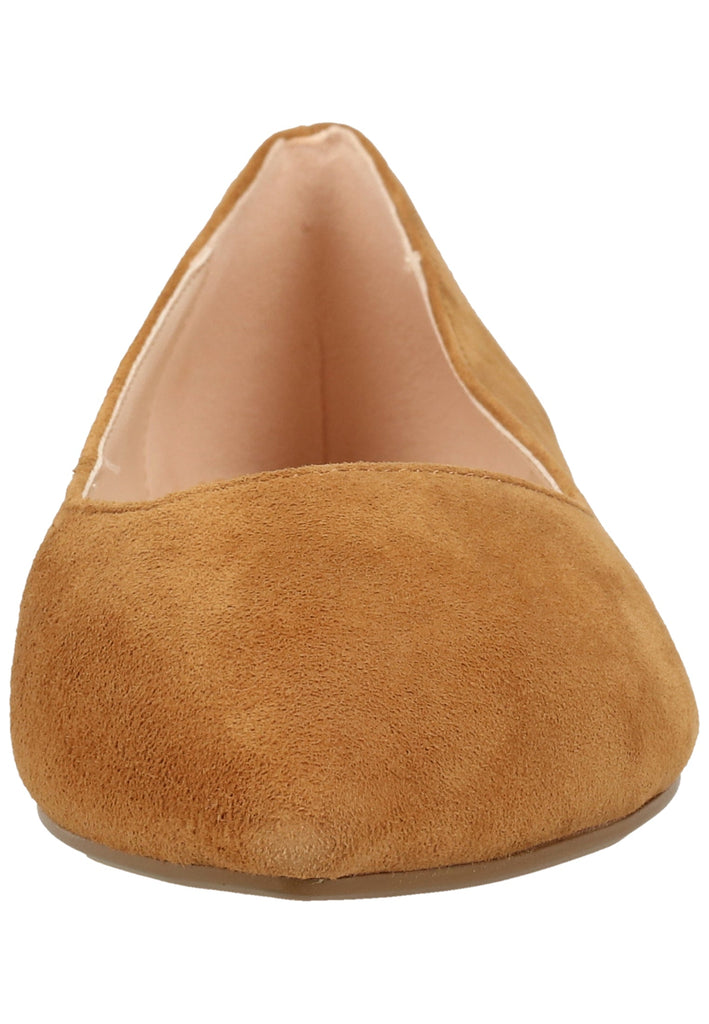 Buffalo Ballerinas Veloursleder Cognac
