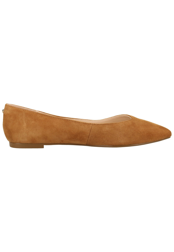Buffalo Ballerinas Veloursleder Cognac