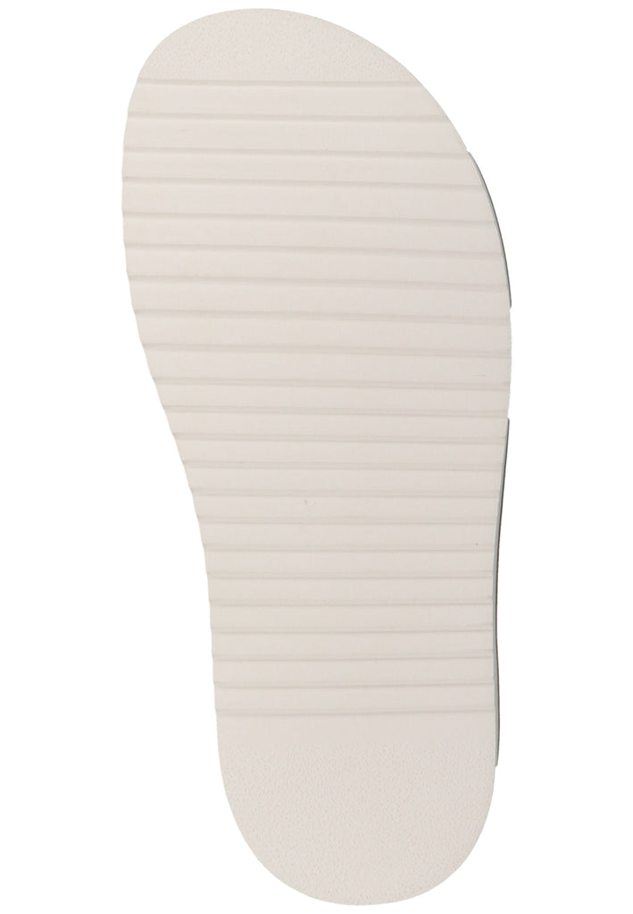 Buffalo Pantoletten Lederimitat Beige/Silber