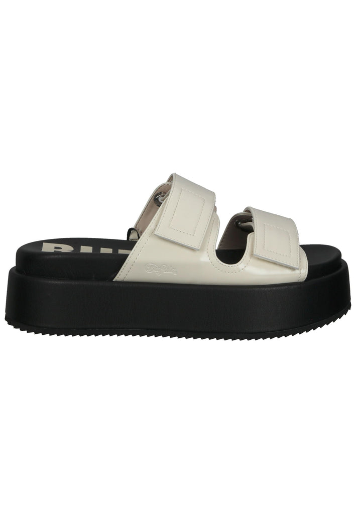 Buffalo Pantoletten Lederimitat Cream