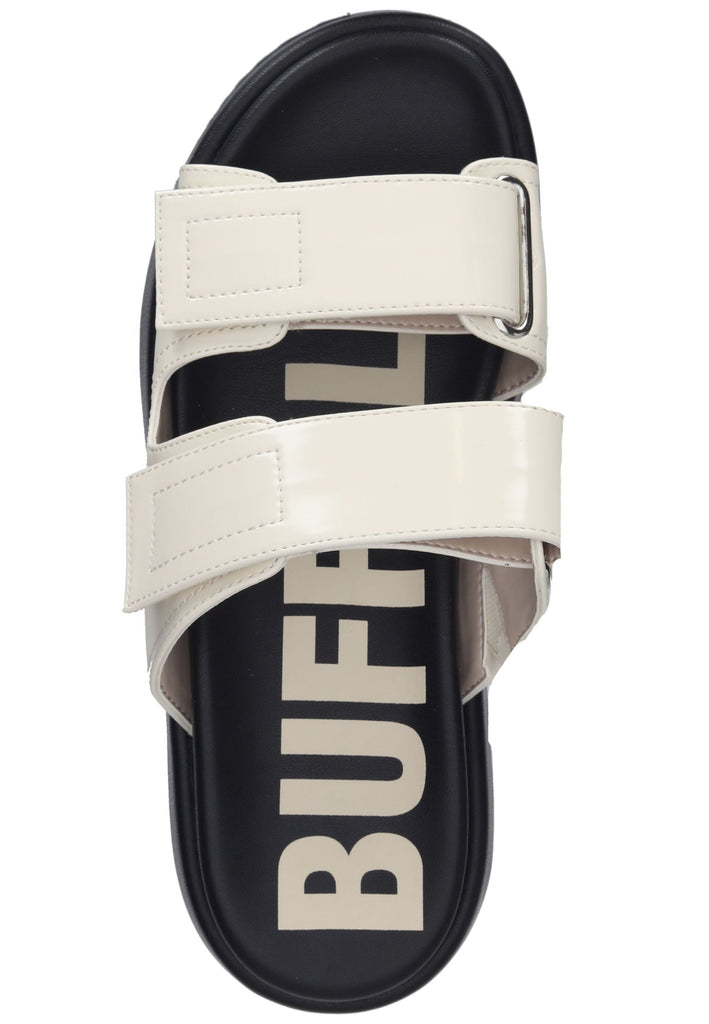 Buffalo Pantoletten Lederimitat Cream