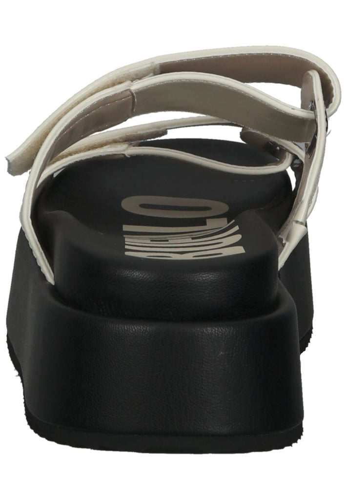 Buffalo Pantoletten Lederimitat Cream