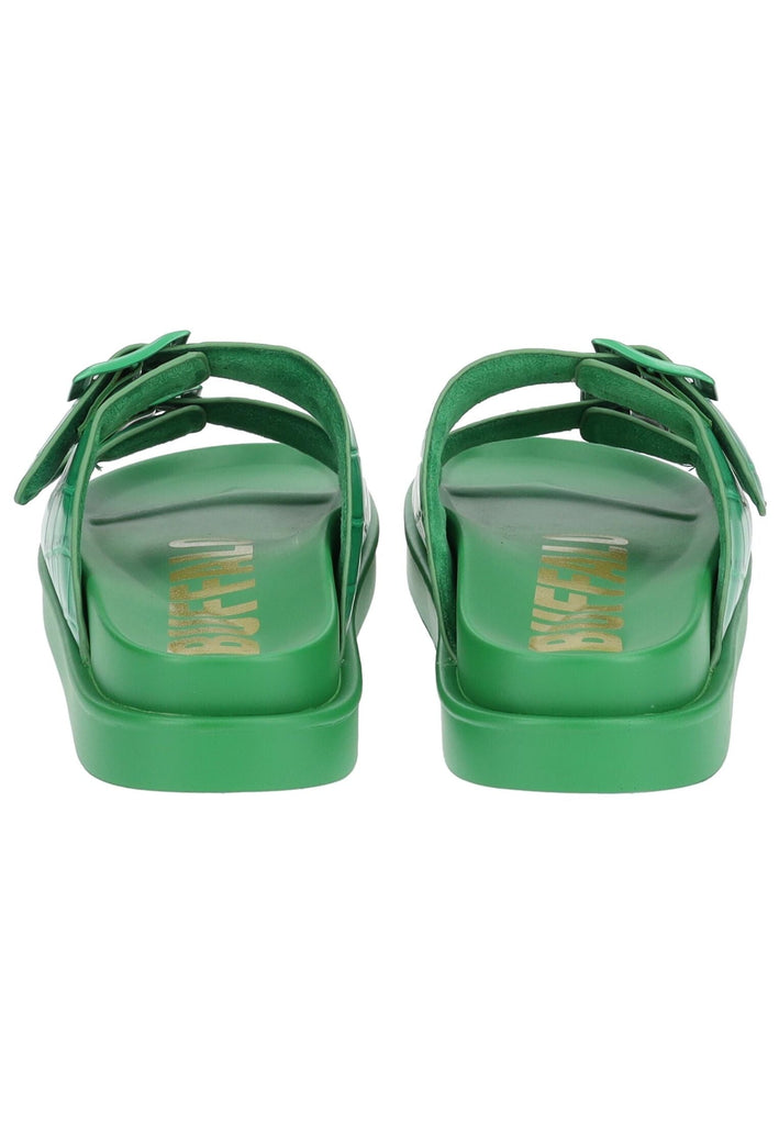 Buffalo Pantoletten Lederimitat Grün