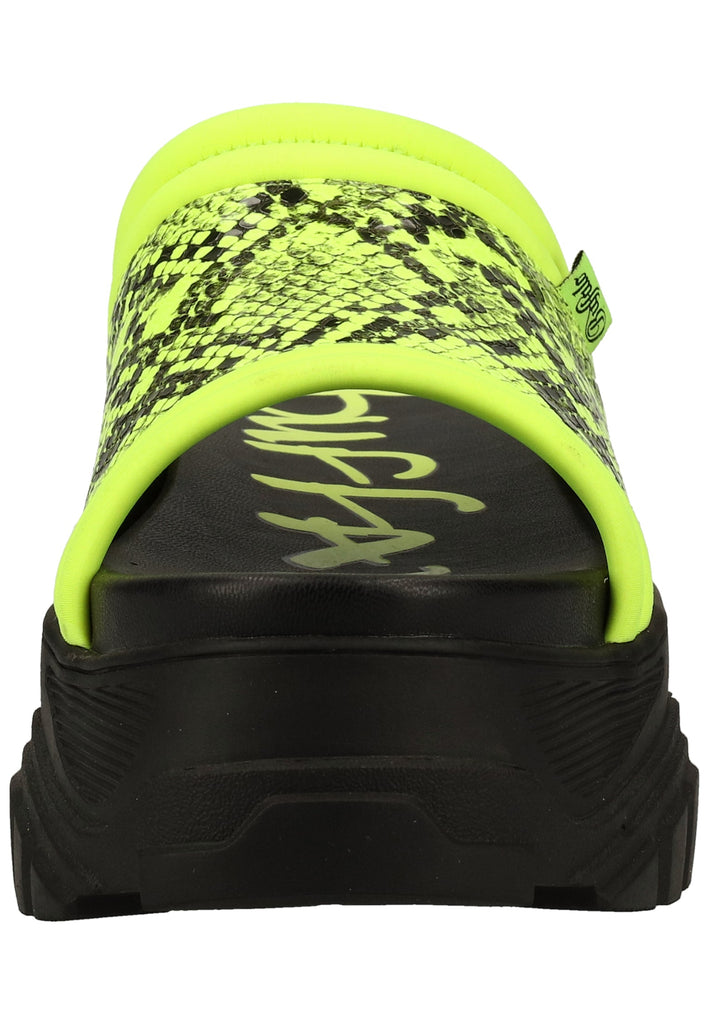 Buffalo Pantoletten Lederimitat Grün