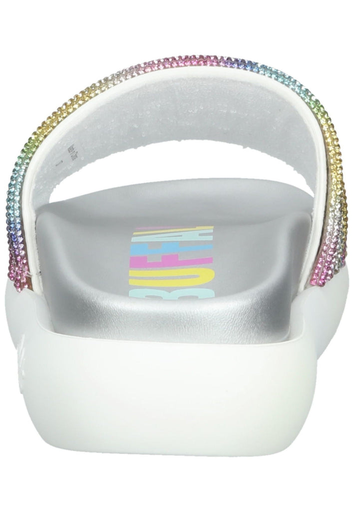 Buffalo Pantoletten Lederimitat Rainbow