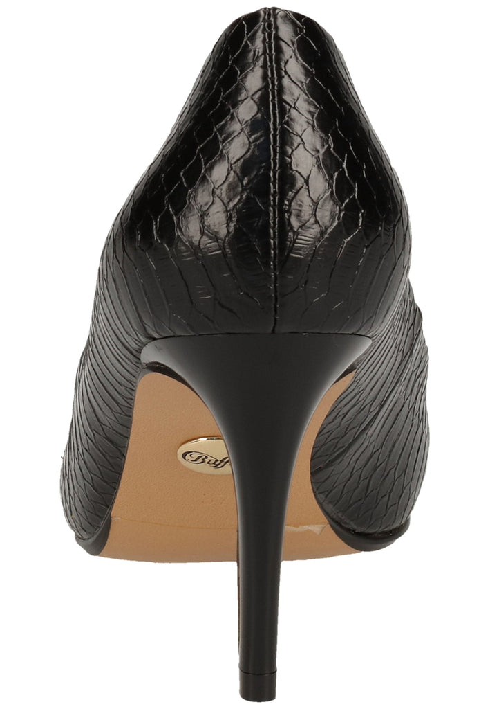 Buffalo Pumps Lederimitat Struktur Schwarz