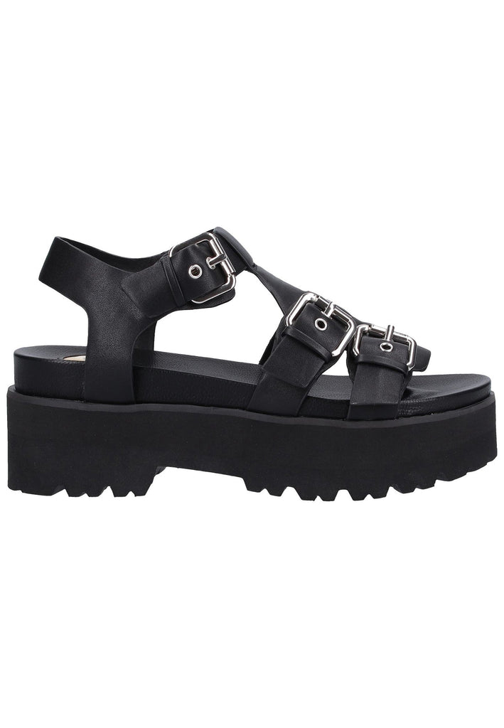 Buffalo Sandalen Leder Schwarz