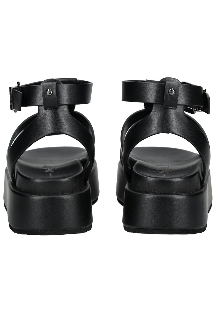 Buffalo Sandalen Lederimitat Schwarz