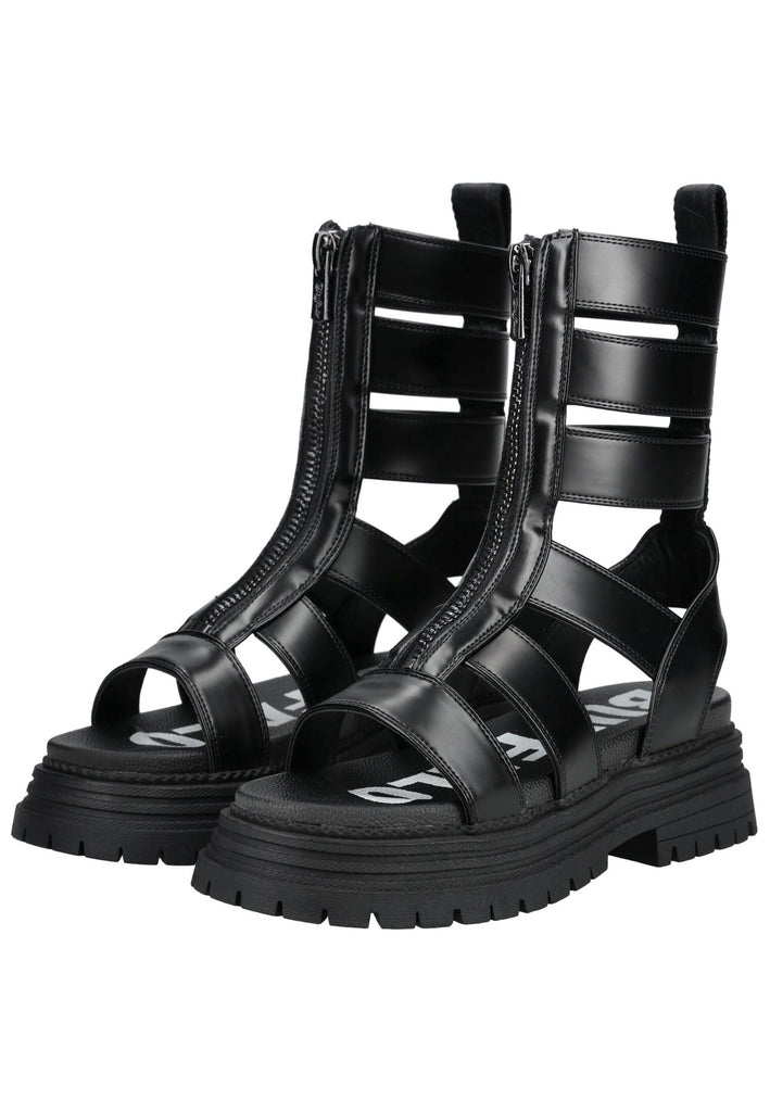 Buffalo Sandalen Lederimitat Schwarz