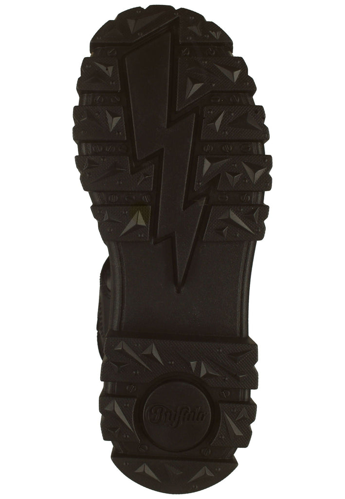 Buffalo Sandalen Lederimitat Schwarz