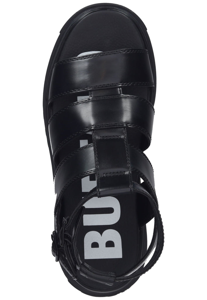 Buffalo Sandalen Lederimitat Schwarz