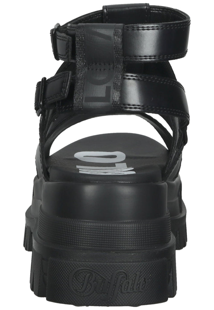 Buffalo Sandalen Lederimitat Schwarz