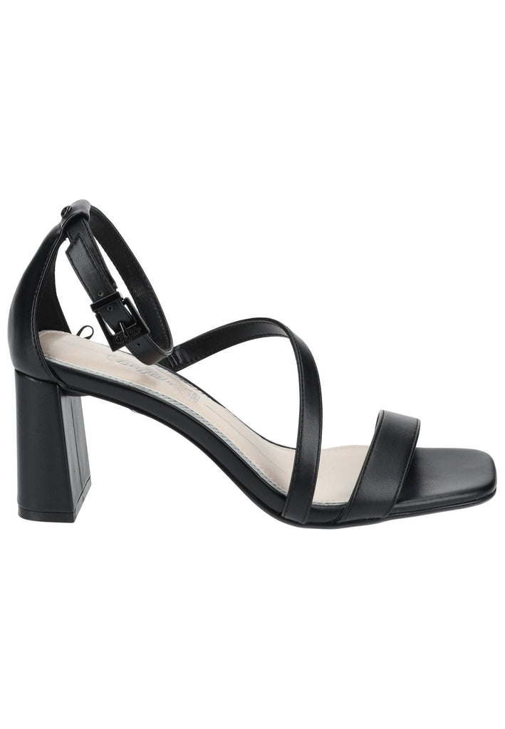 Buffalo Sandalen Lederimitat Schwarz