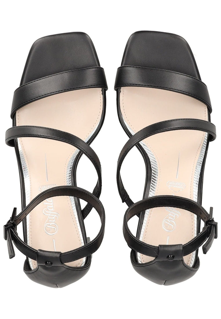 Buffalo Sandalen Lederimitat Schwarz