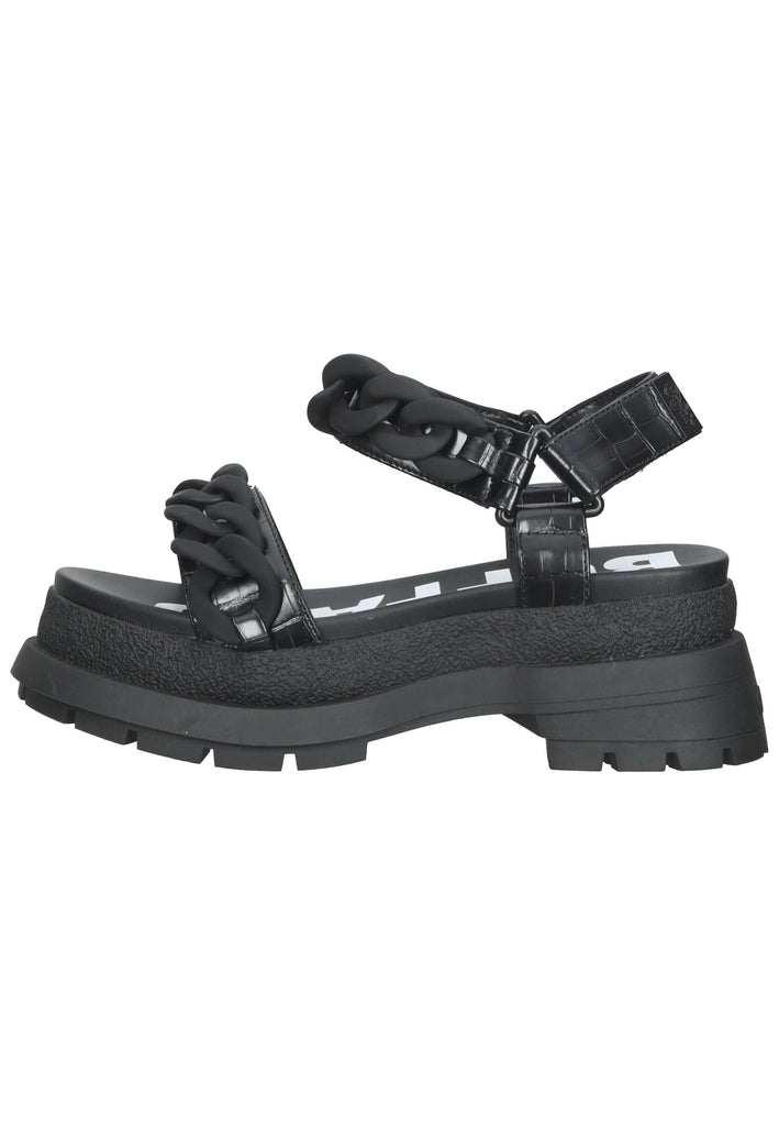 Buffalo Sandalen Lederimitat Schwarz