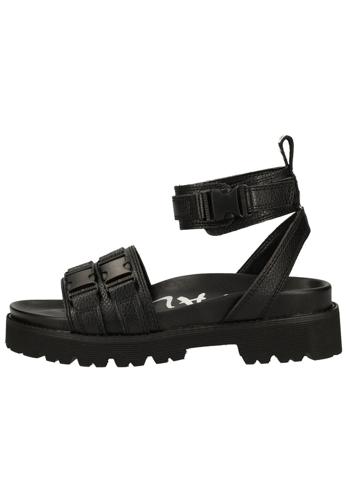 Buffalo Sandalen Lederimitat Schwarz