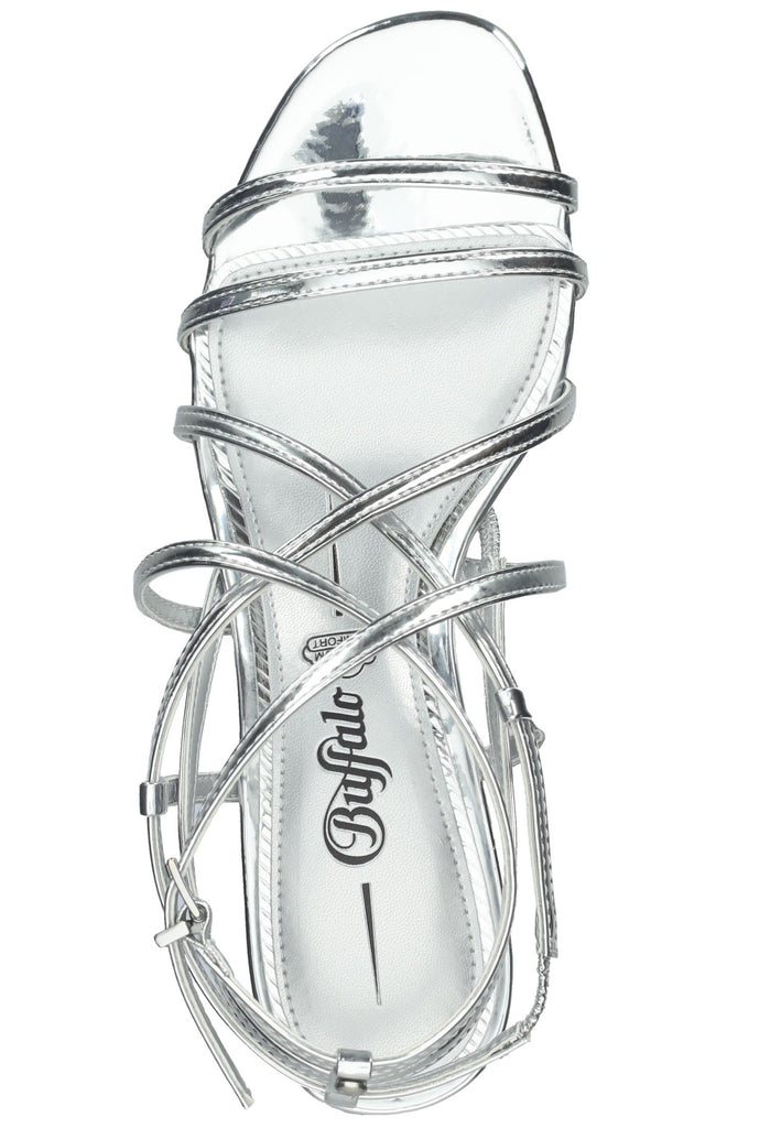 Buffalo Sandalen Lederimitat Silber