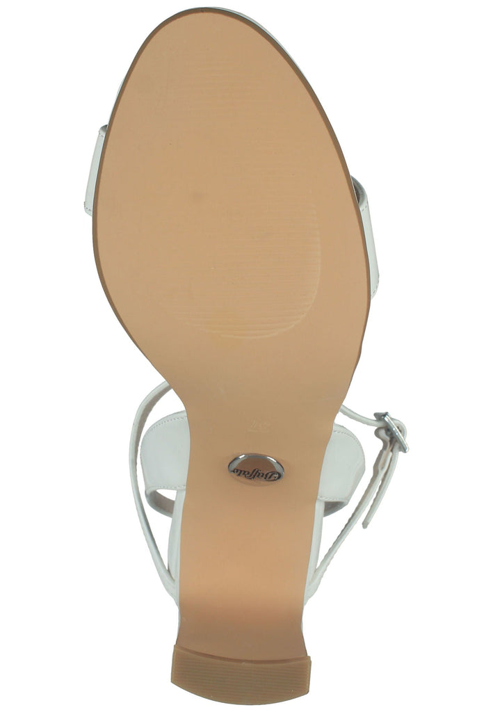 Buffalo Sandalen Lederimitat Weiß