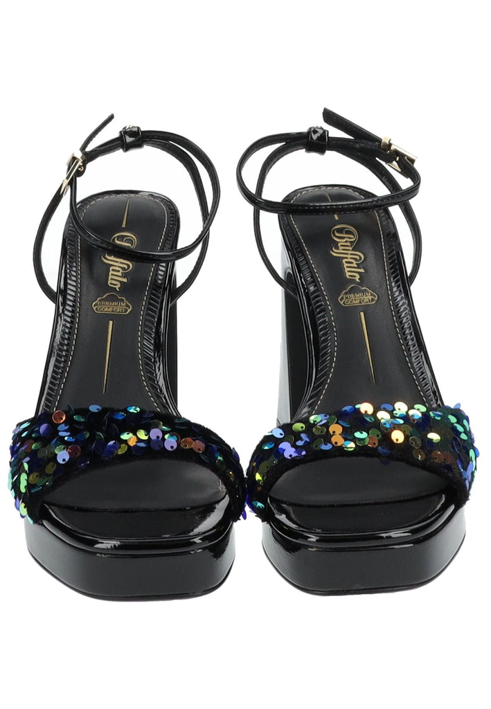 Buffalo Sandalen Textil Schwarz Multi