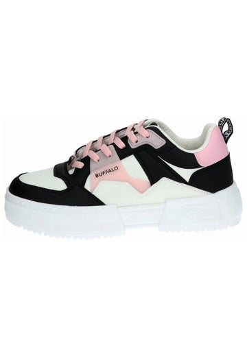 Sneaker Buffalo Sneaker Lederimitat Schwarz/Pink