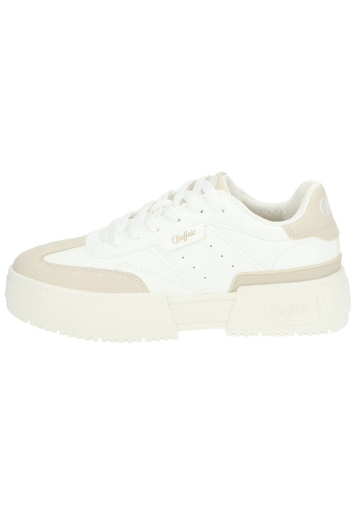 Sneaker Buffalo Sneaker Lederimitat Weiß/Beige