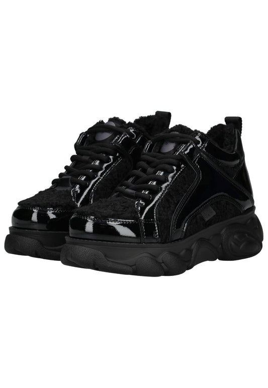 Buffalo Sneaker Leder/Textil Schwarz Lack
